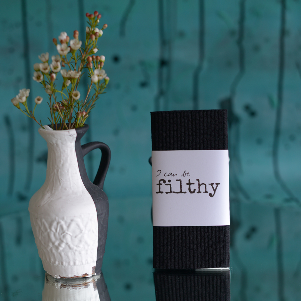 black dishcloths FILTHY 2-pack - 2