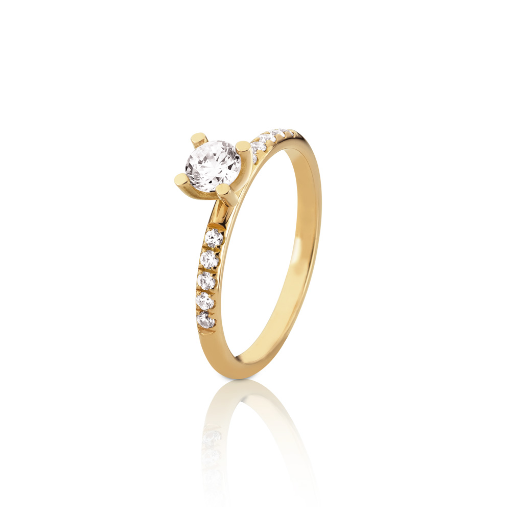 Adina 16-2K Sten: 1×0,35 ct & 10×0,015 ct Fattning: EF20