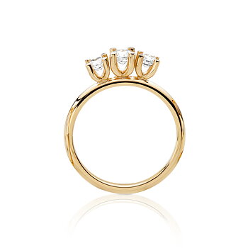 9011-2K Sten: 1×0,26 ct & 2×0,16 ct Fattning: Axelina (3×EF20)