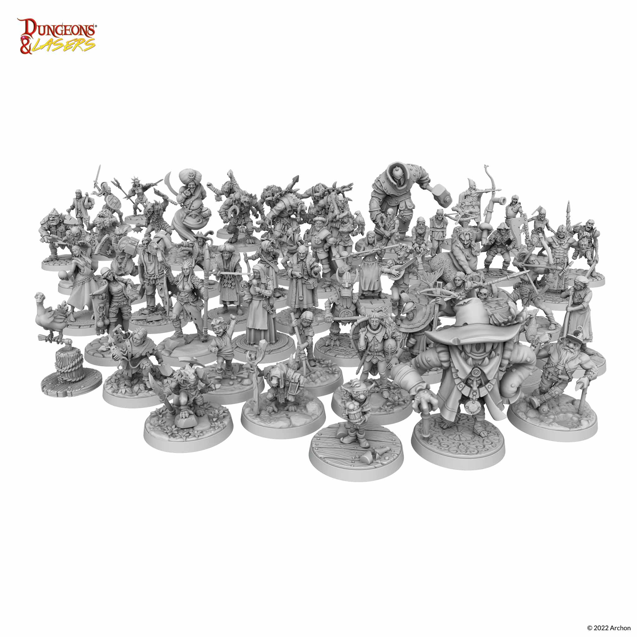 Dungeons & Lasers - NPC Miniature Pack - 4