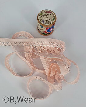 Decorative elastic 12 mm - Lightpink