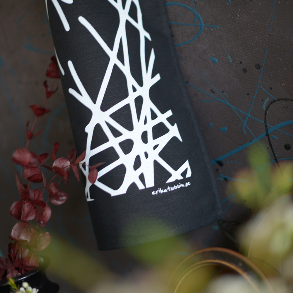tea towel/ napkin TRASSEL black 30x50 cm - 3