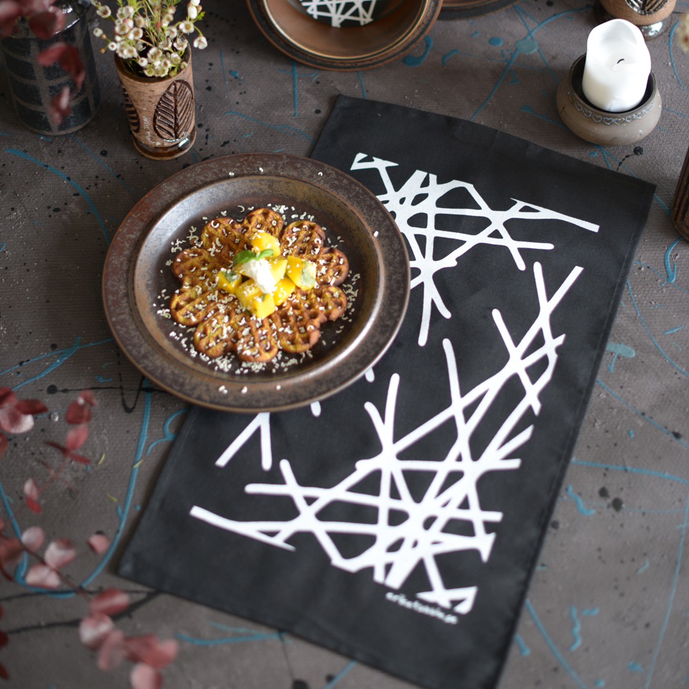 tea towel/ napkin TRASSEL black 30x50 cm - 4
