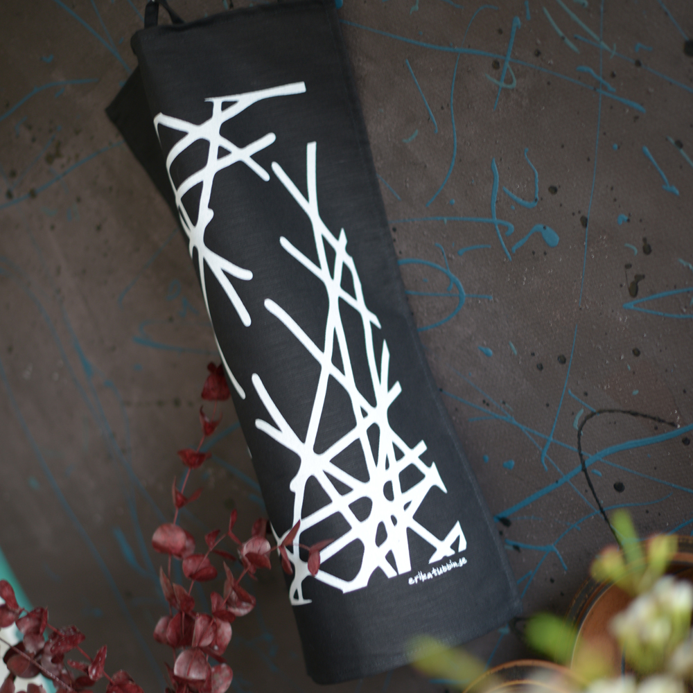 tea towel/ napkin TRASSEL black 30x50 cm - 2