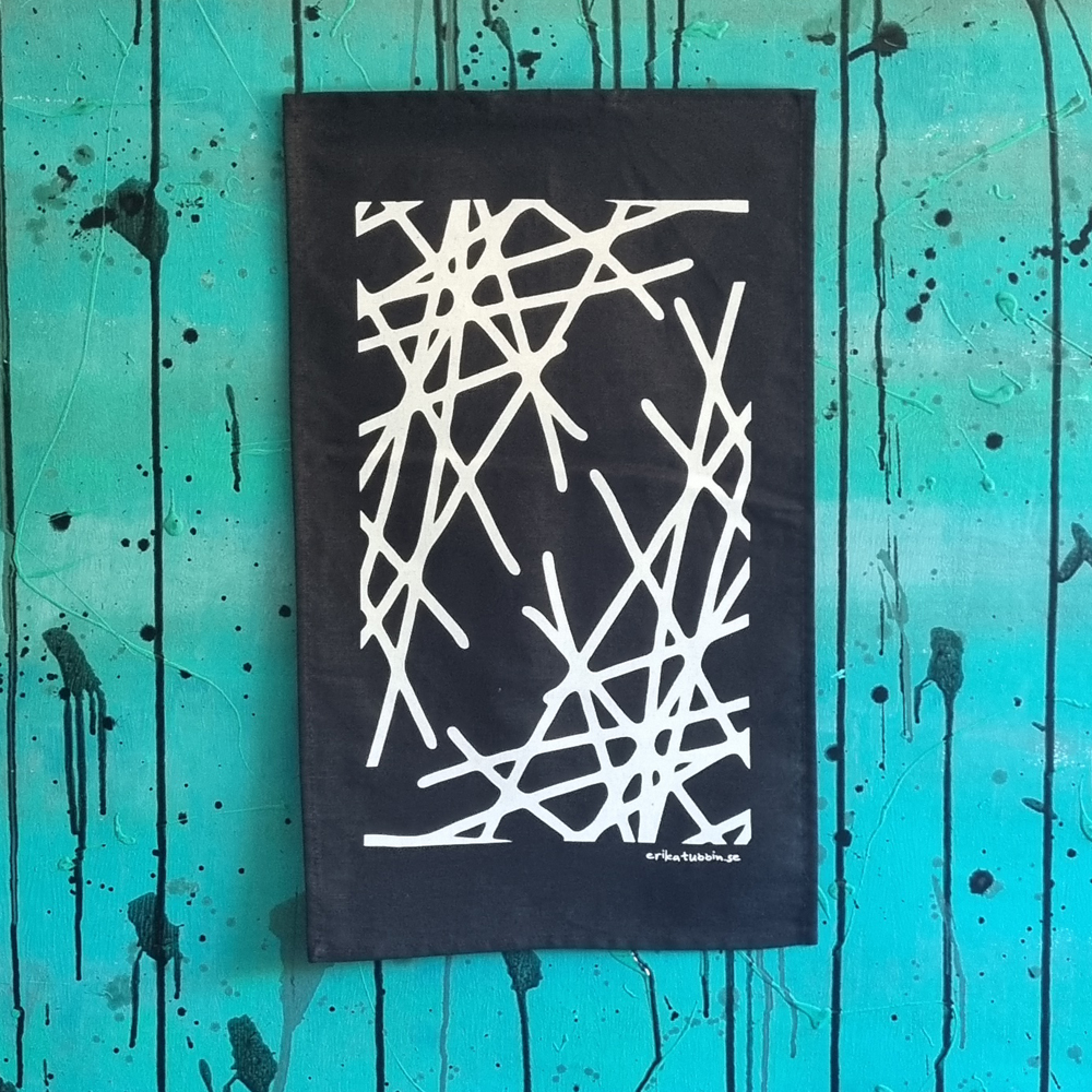 tea towel/ napkin TRASSEL black 30x50 cm
