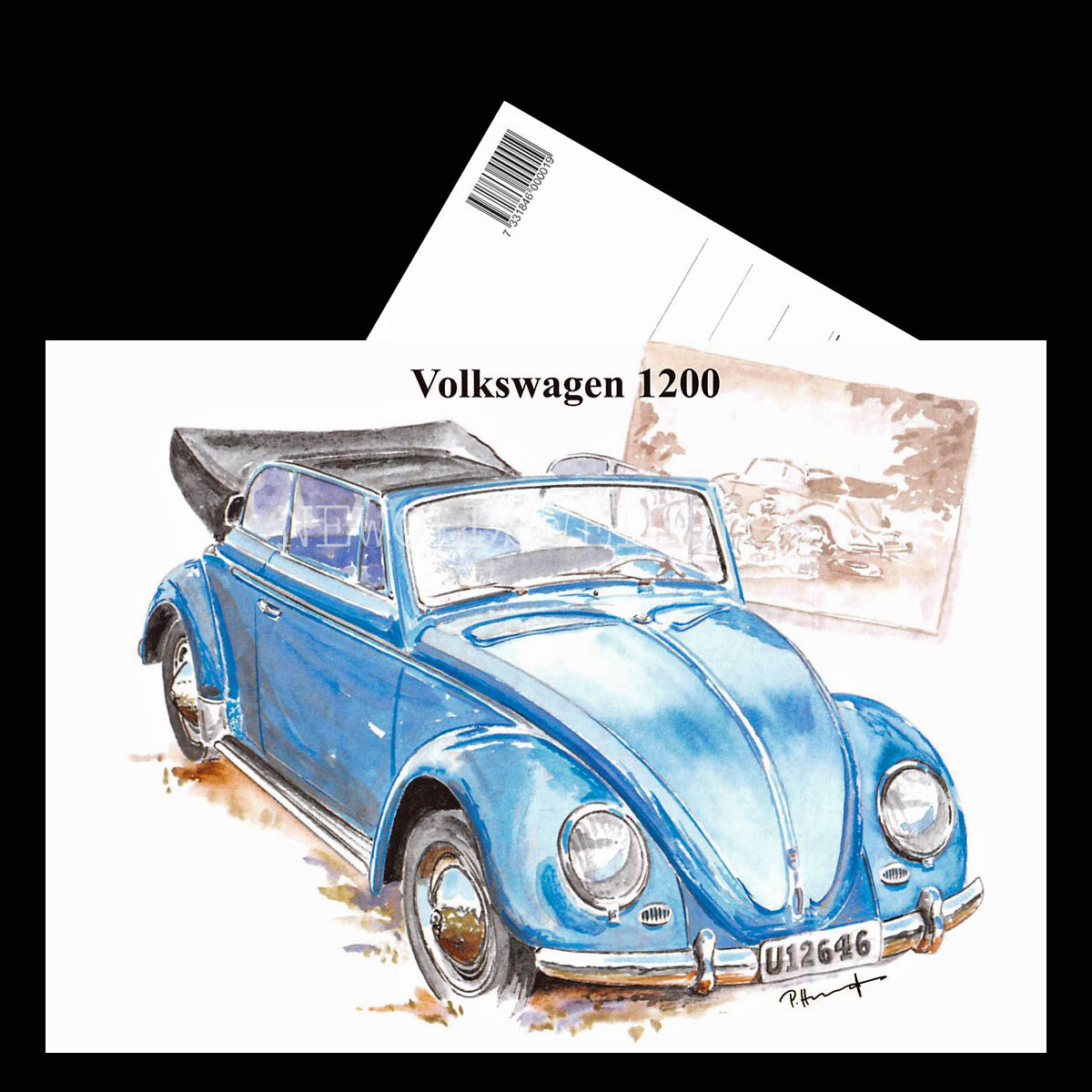 Volkswagen 1200 - Vykort A5 - 3
