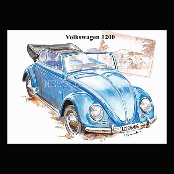 Volkswagen 1200 - Vykort A5