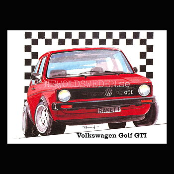 Volkswagen Golf GTI - Vykort A5