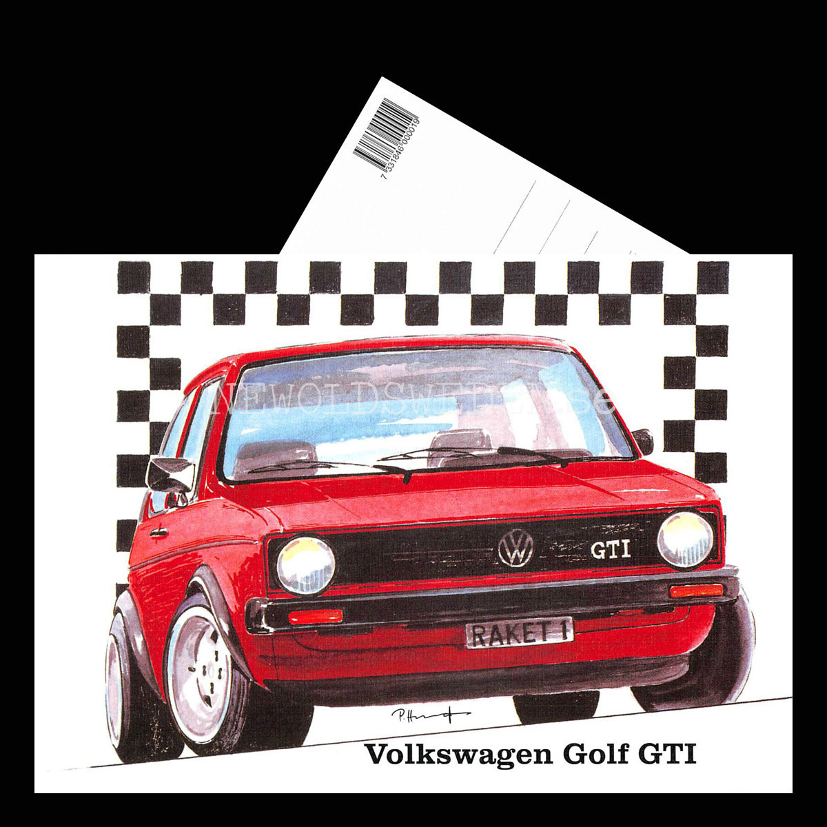 Volkswagen Golf GTI - Vykort A5 - 3