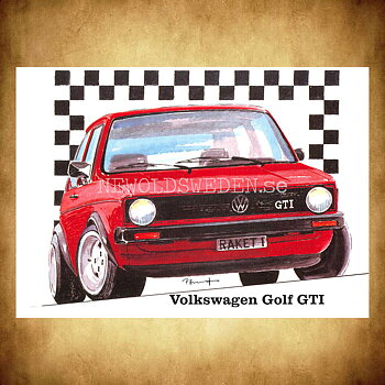 Volkswagen Golf GTI - Vykort A5