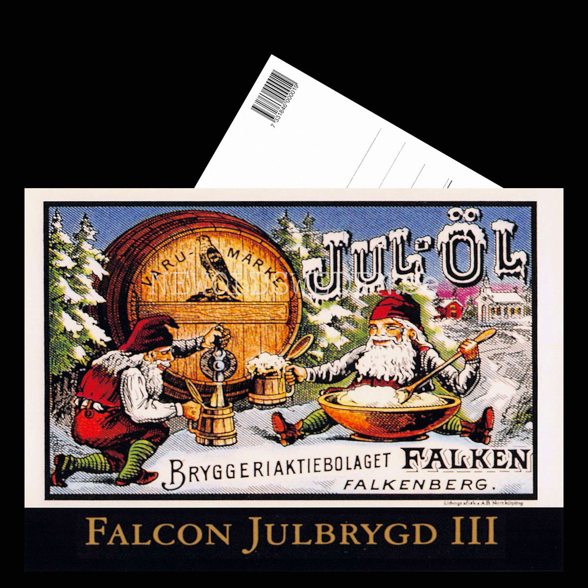 FALKEN JUL-ÖL FALCON JULBRYGD III Falkenberg - Vykort A5 - 3