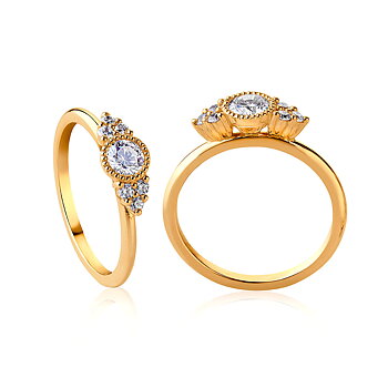 9011-1,6K Sten: 1×0,30 ct & 6×0,02 ct Fattning: Kerstin mittsten 0,20 ct