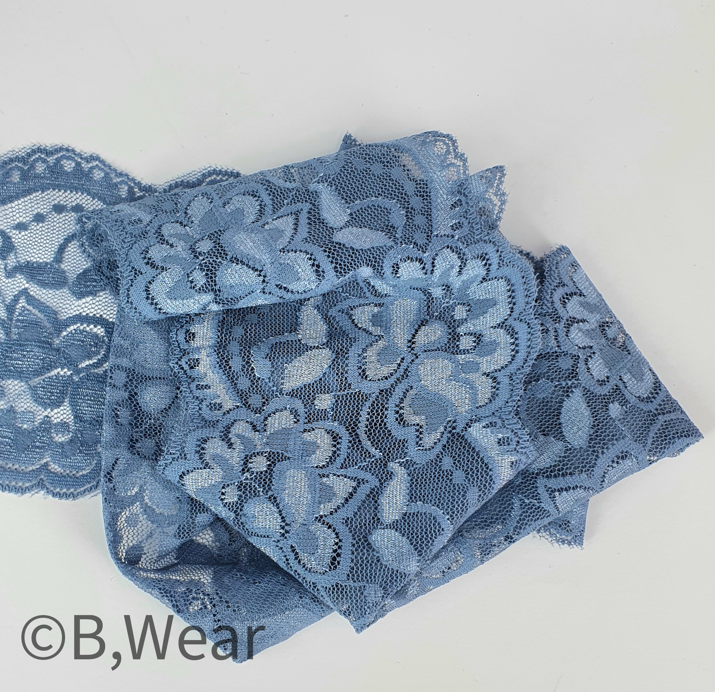 Stretch lace 9 cm - Grey