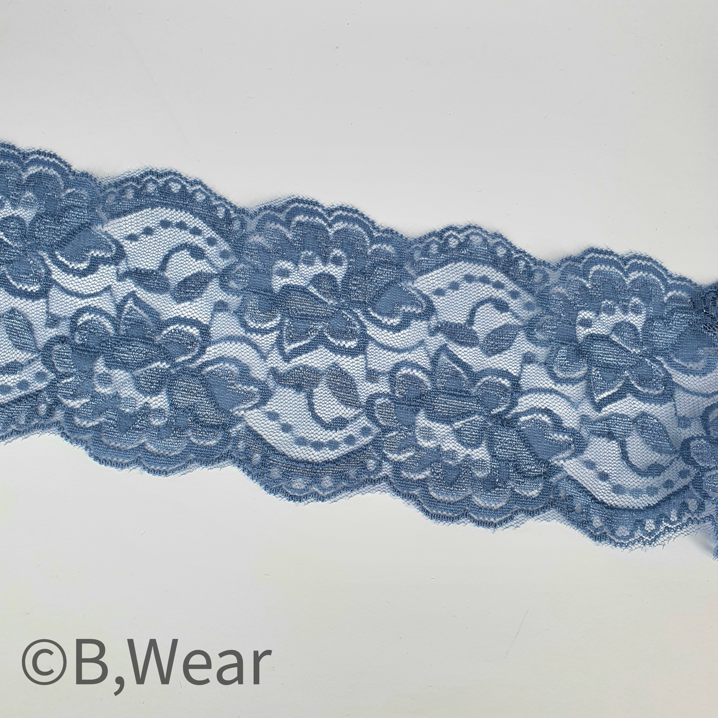 Stretch lace 9 cm - Grey - 2
