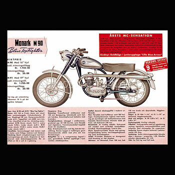 MONARK M 90 Blue Top Fighter ILO 146 - Vykort A5