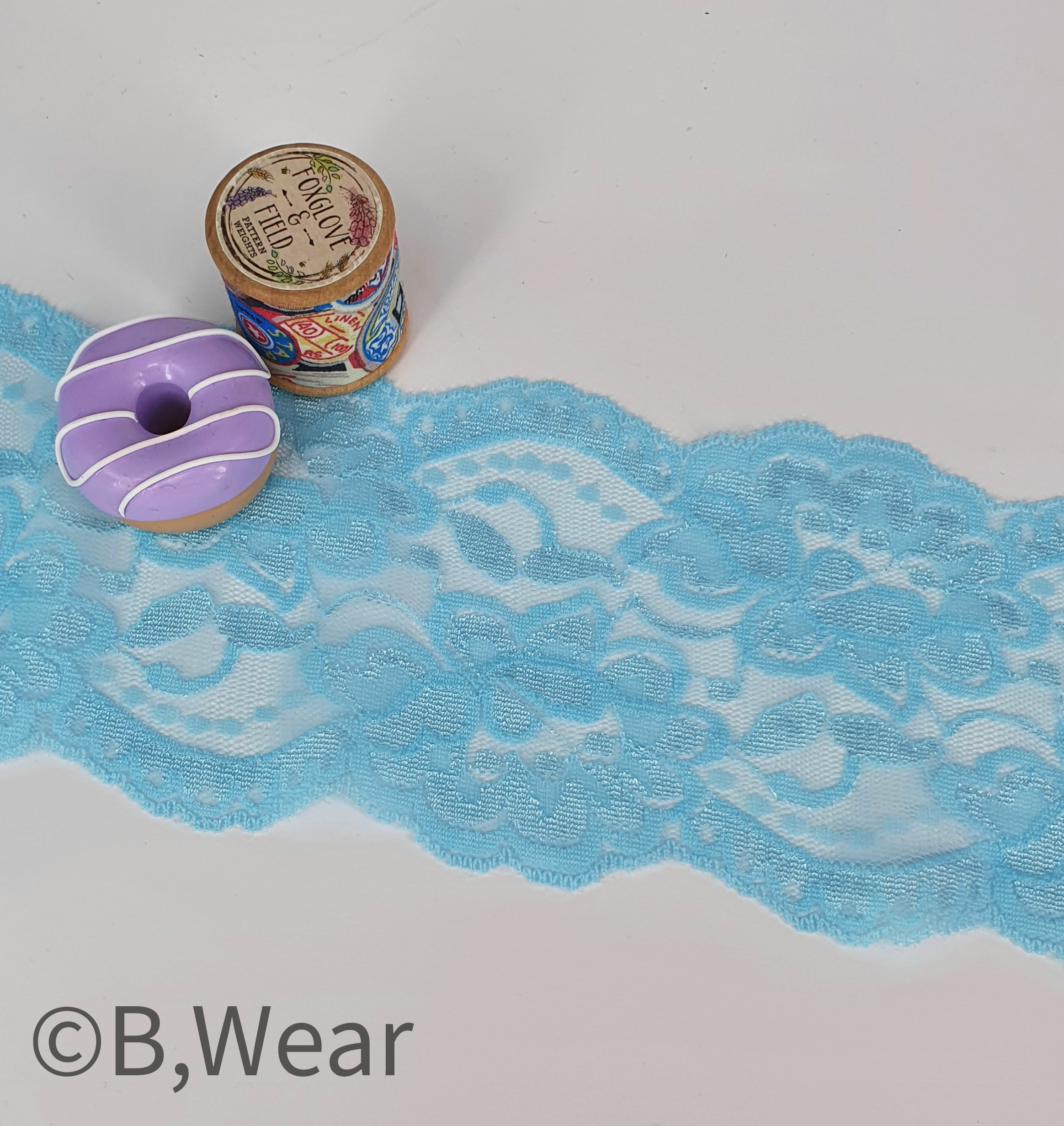 Stretch lace 9 cm - Lightblue - 3