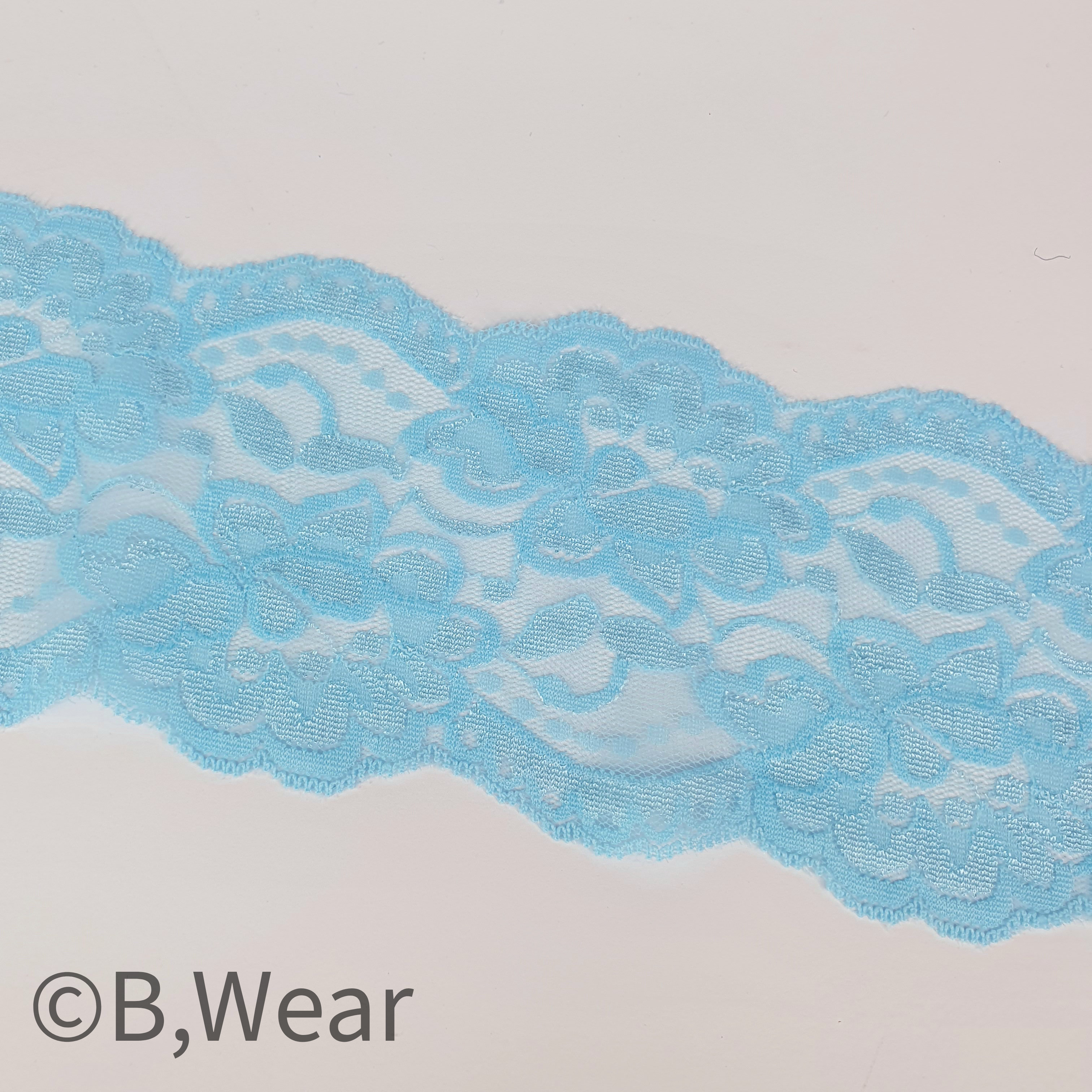 Stretch lace 9 cm - Lightblue - 2