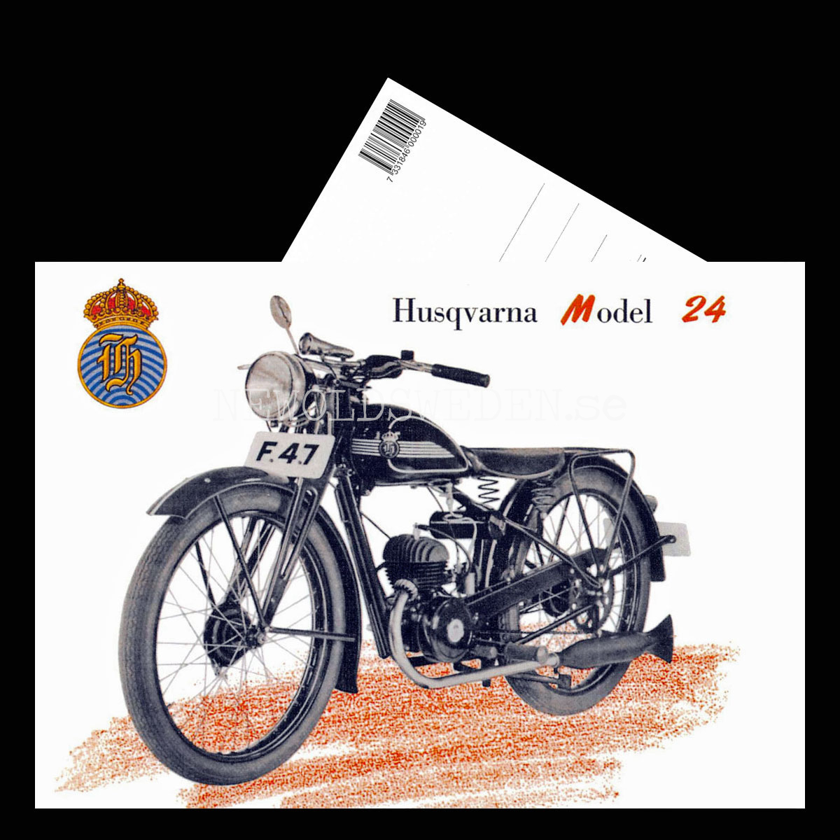 HUSQVARNA Model M24 - Vykort A5 - 3