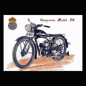 HUSQVARNA Model M24 - Vykort A5