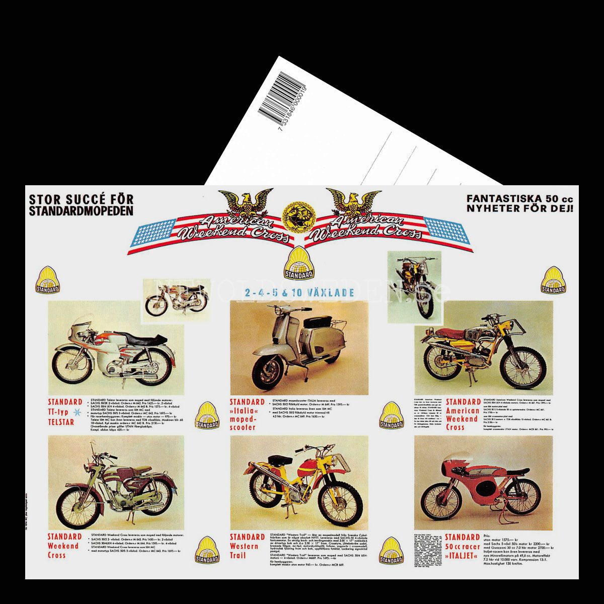 American WeeKend Cross 50cc - Vykort A5 - 3