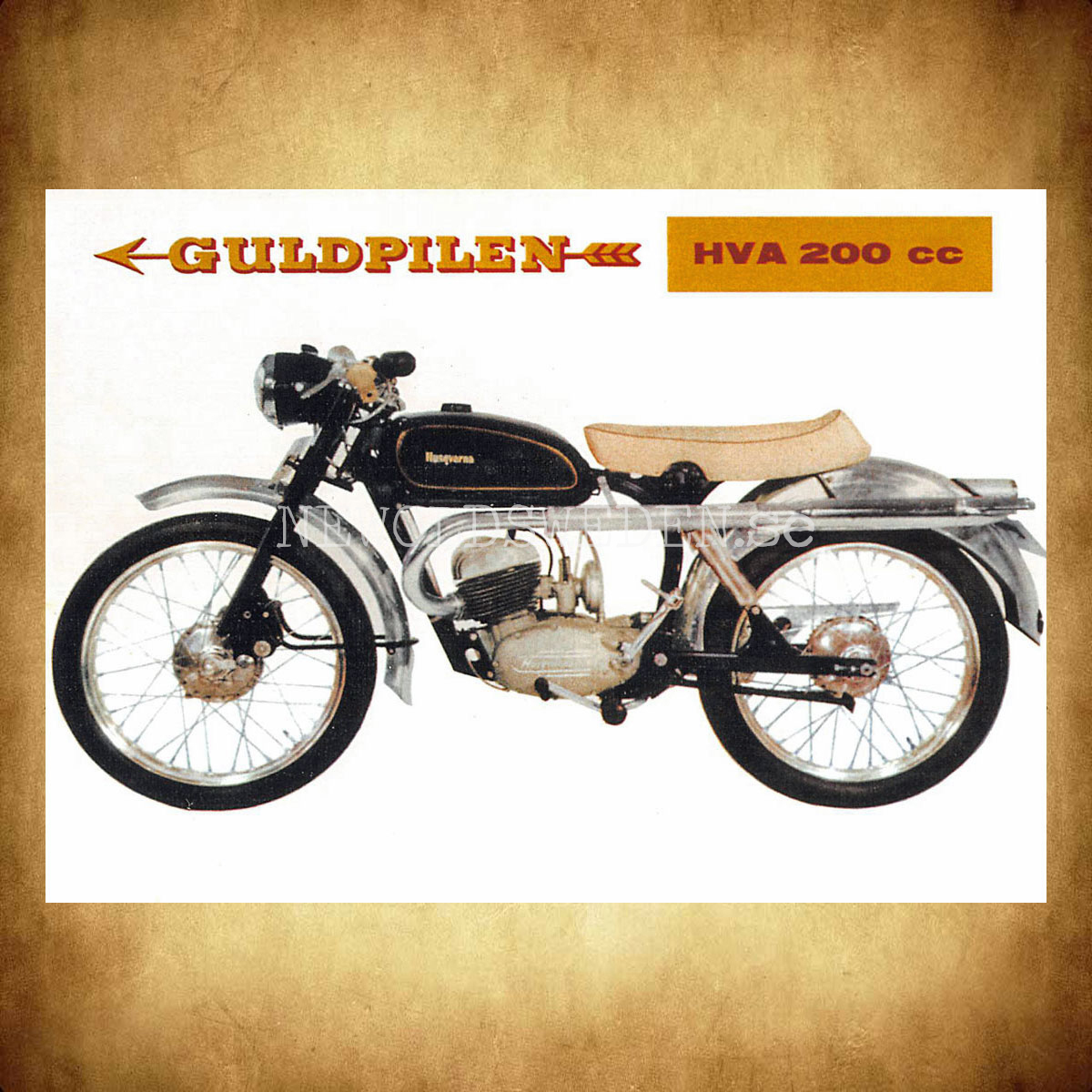 HUSQVARNA GULDPILEN HVA 200cc - Vykort A5 - 2