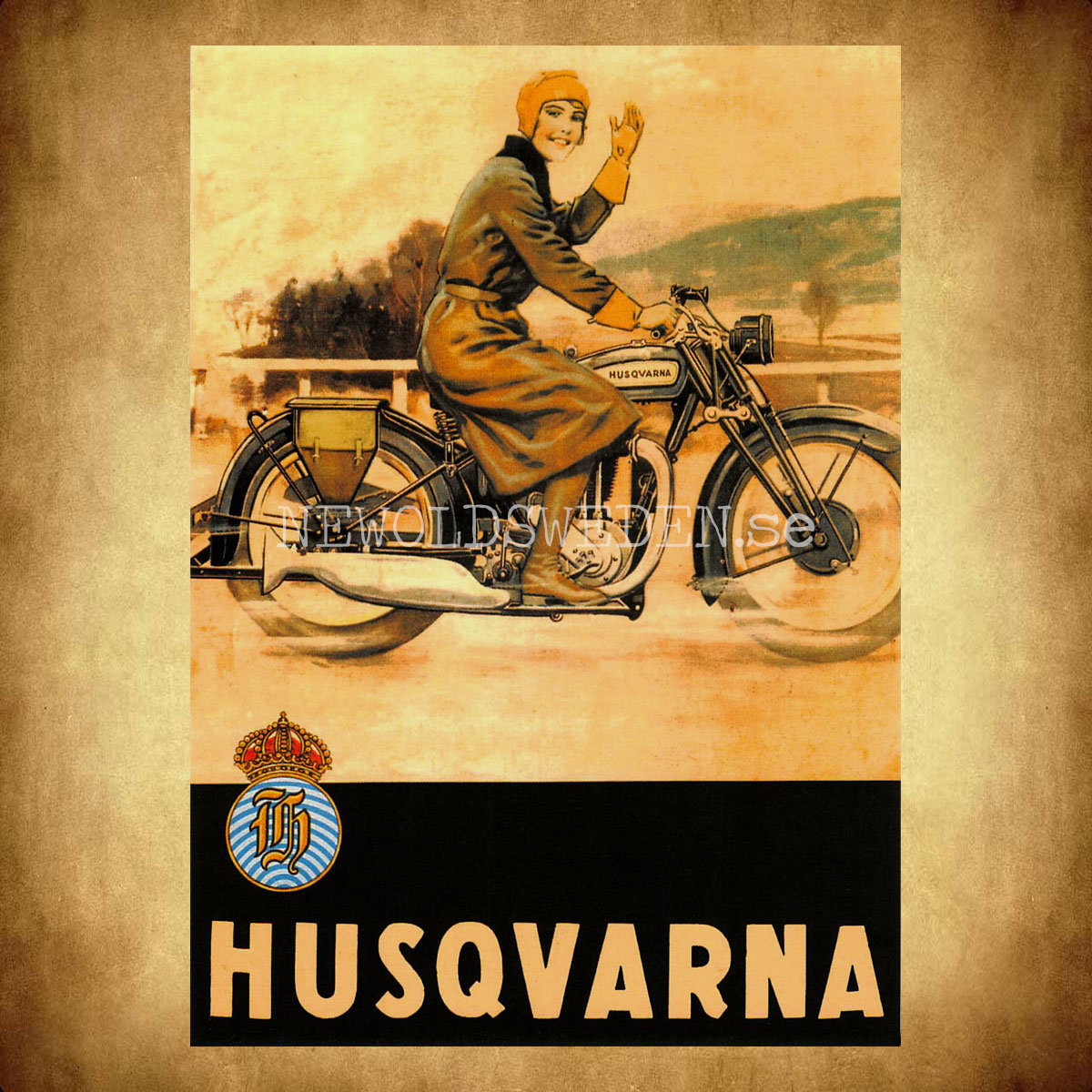 HUSQVARNA En nöjd Qvinna - Vykort A5 - 2