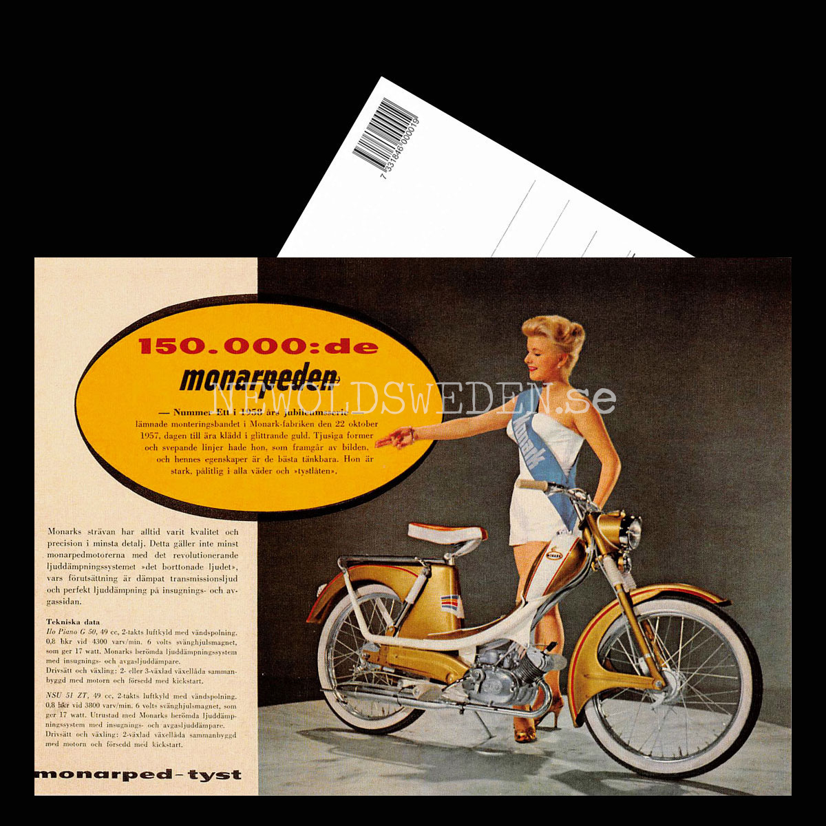 MONARK 150.000:de monarpeden - Vykort A5 - 3