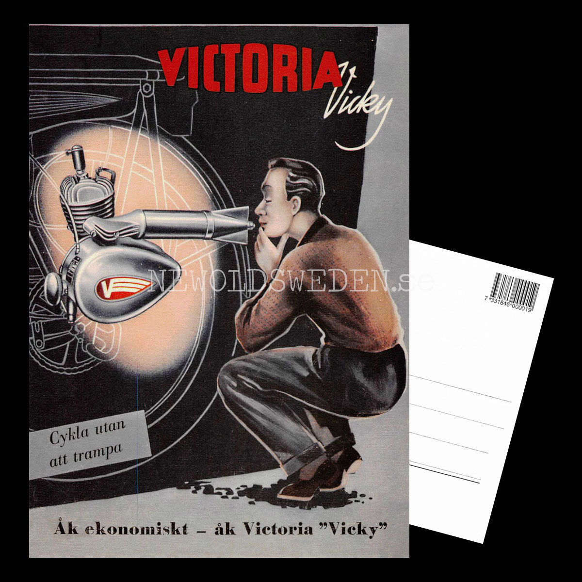 VICTORIA Vicky - Cykla utan att trampa - Vykort A5 - 3