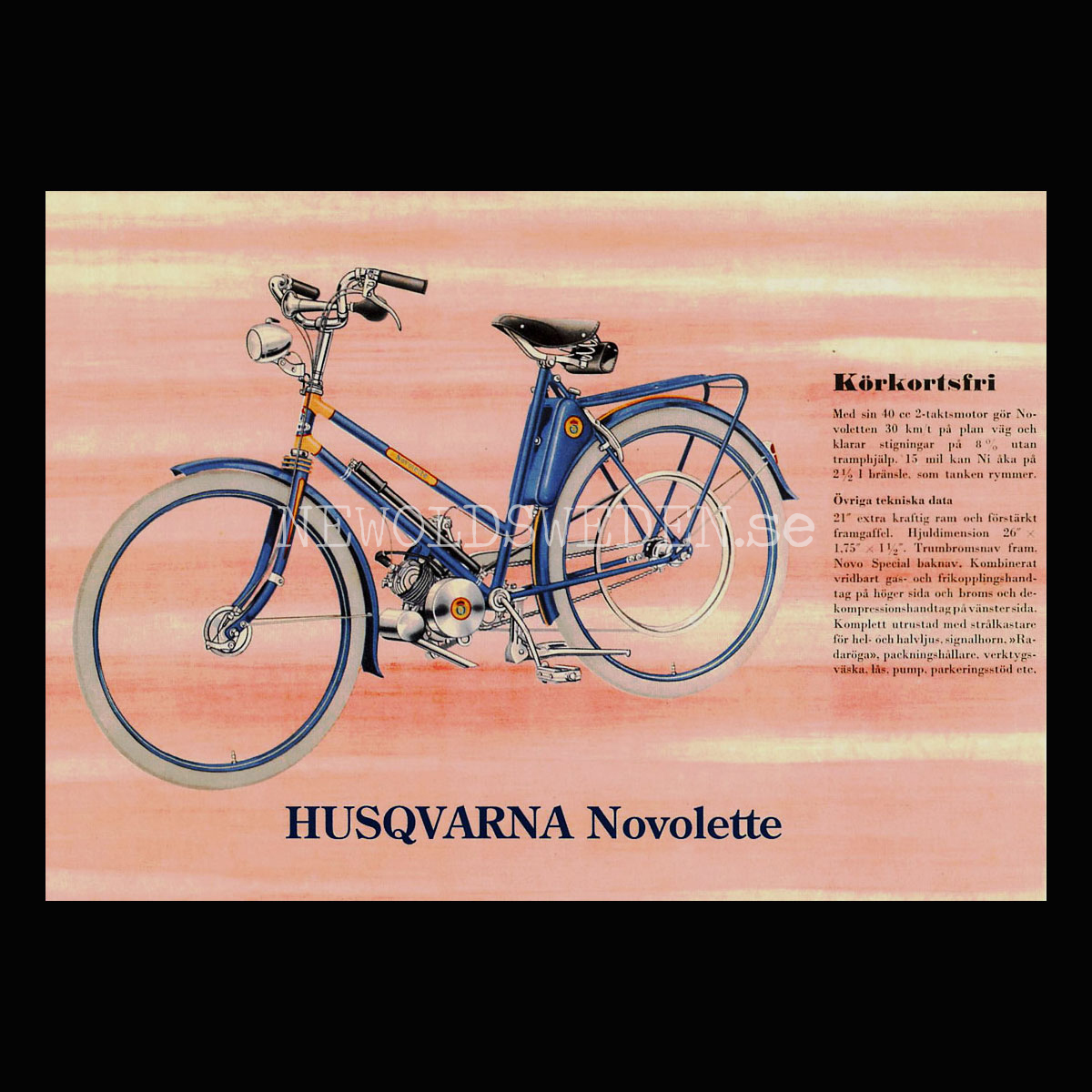 HUSQVARNA Novolette - Körkortsfri - Vykort A5