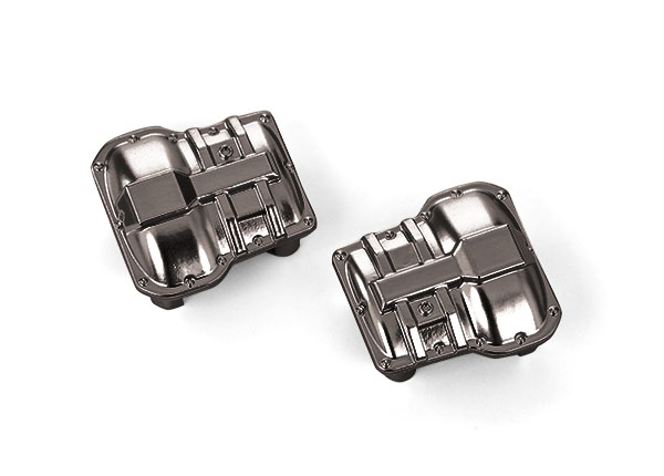 Traxxas  9738-blkcr DifferentIal Cover Front/Rear Black Chrome (2) TRX-4M