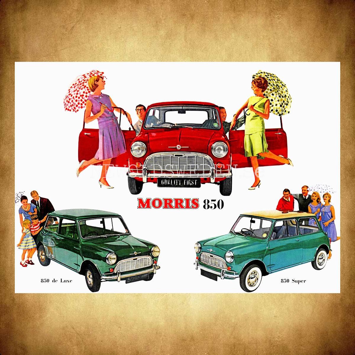 MORRIS 850 - 850 de Luxe - 850 Super - Vykort A5 - 2