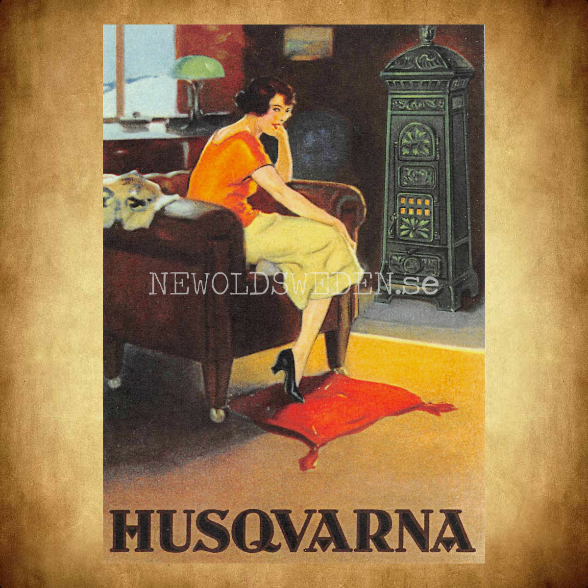 HUSQVARNA Vedkamin - Vykort A5 - 2