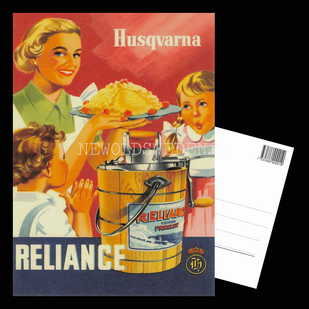 HUSQVARNA  GLASSMASKIN - RELIANCE ICE CREAM FREEZER - Vykort - 3