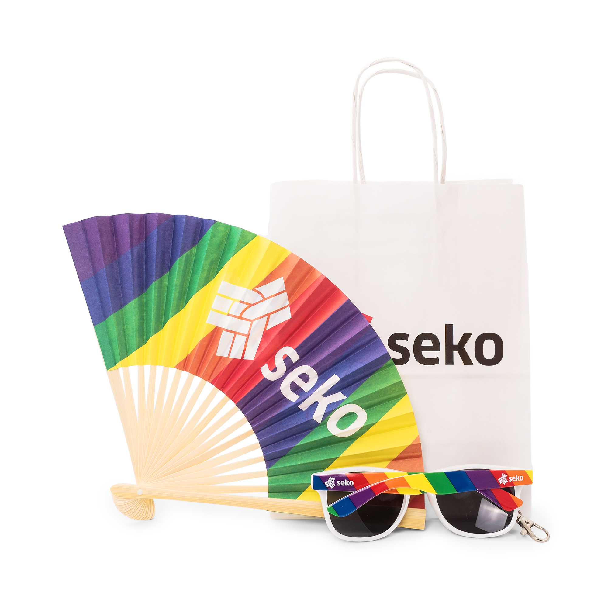 Pride-kit 1 - Frukostpåse, solglasögon  och solfjäder
