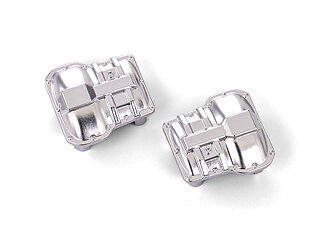 Traxxas 9738-SATIN DifferentIal Cover Front/Rear Satin Chrome (2) TRX-4M