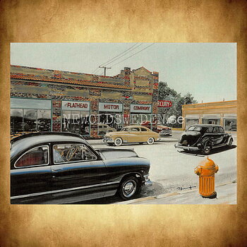 FLATHEAD MOTOR COMPANY - Vykort A5