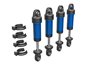 Traxxas 9764-BLUE Shocks Alu Blue Complete (w/o springs) (4) TRX-4M