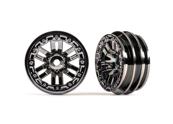 Traxxas 9768-BLKCR Wheels 12-Spoke Black Chrome 1.0 (2)