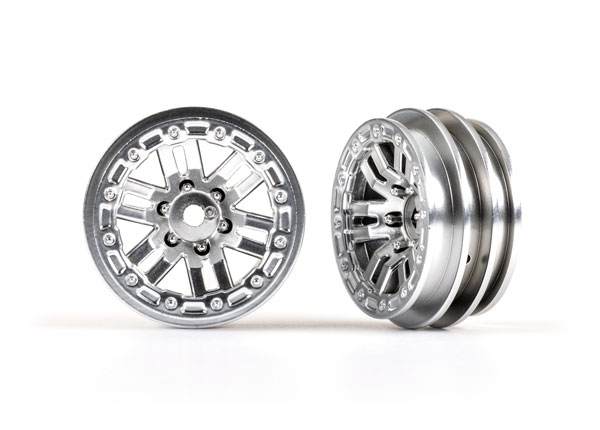 Traxxas 9768-SATIN Wheels 12-Spoke Satin Chrome 1.0 (2)