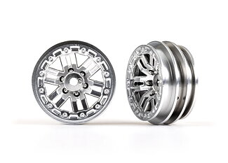 Traxxas 9768-SATIN Wheels 12-Spoke Satin Chrome 1.0 (2)