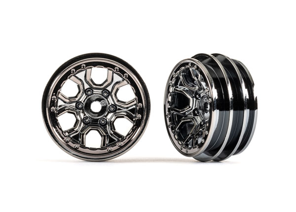 Traxxas 9770-BLKCR Wheels Spider Black Chrome 1.0 (2)