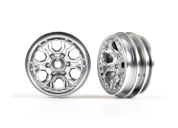 Traxxas 9770-SATIN Wheels Spider Satin Chrome 1.0 (2)