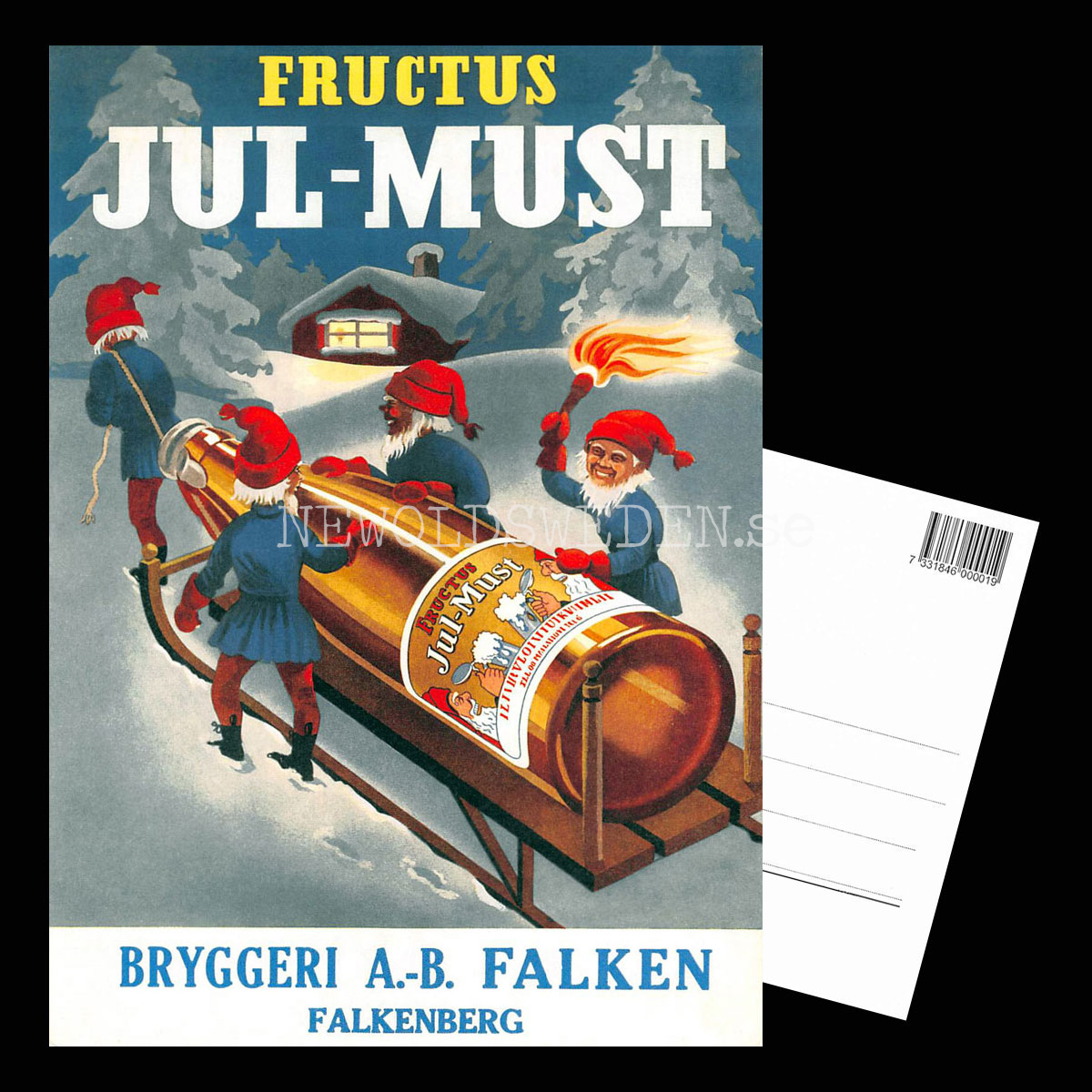 FRUCTUS Jul-Must FALKEN Falkenberg - Vykort A5 - 3