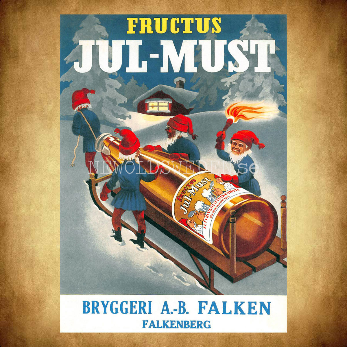 FRUCTUS Jul-Must FALKEN Falkenberg - Vykort A5 - 2