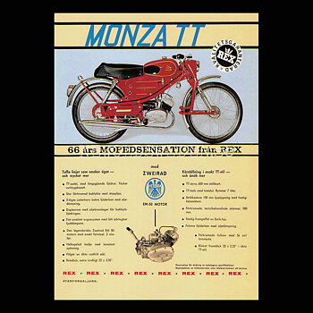 MONZA TT 1966 REX Zweirad motor EM-50 - Vykort A5