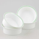 Pia Rönndahl (Primavera 1985) Four Cylinder Bowls with Green Border 13 cm