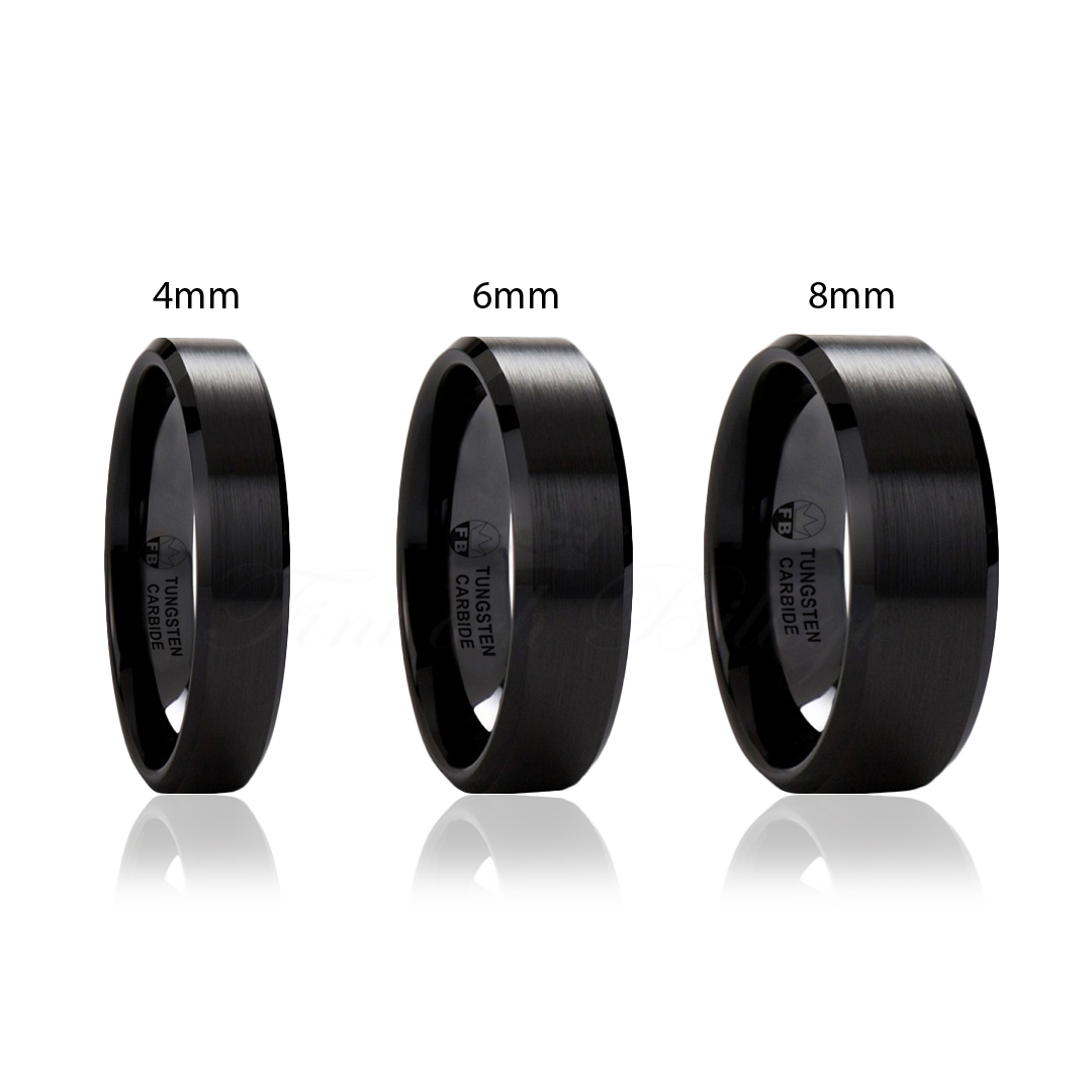 Ring - Square Black Edition & Shiny Diamond Rosé - Paket - 3
