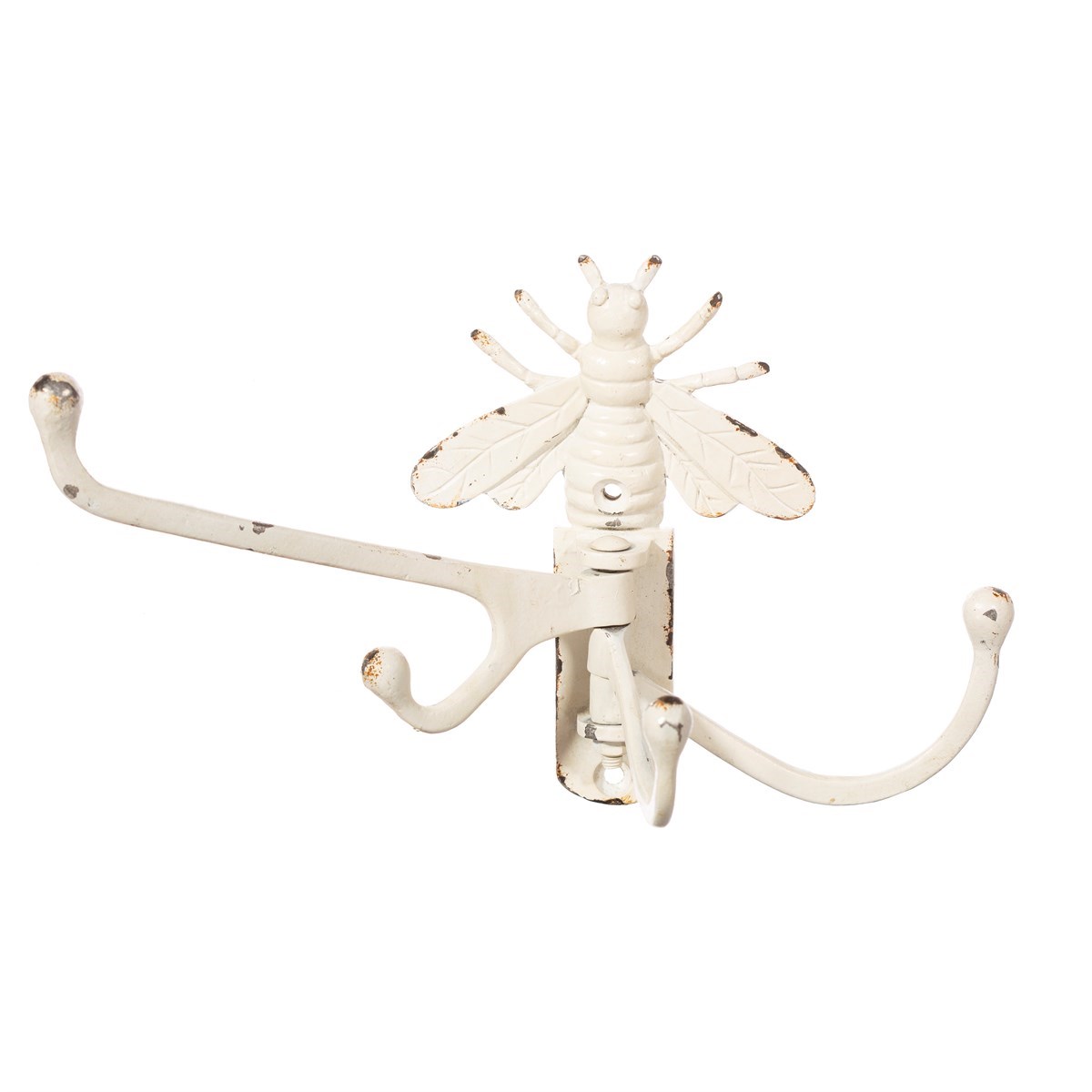 Väggkrok vridbar 4 krok antik-vit Bi shabby chic lantlig stil Gårdsromantik - 2