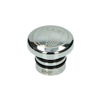 Stylischer Tankdeckel Stahl, Puch Maxi, mit Puch Logo