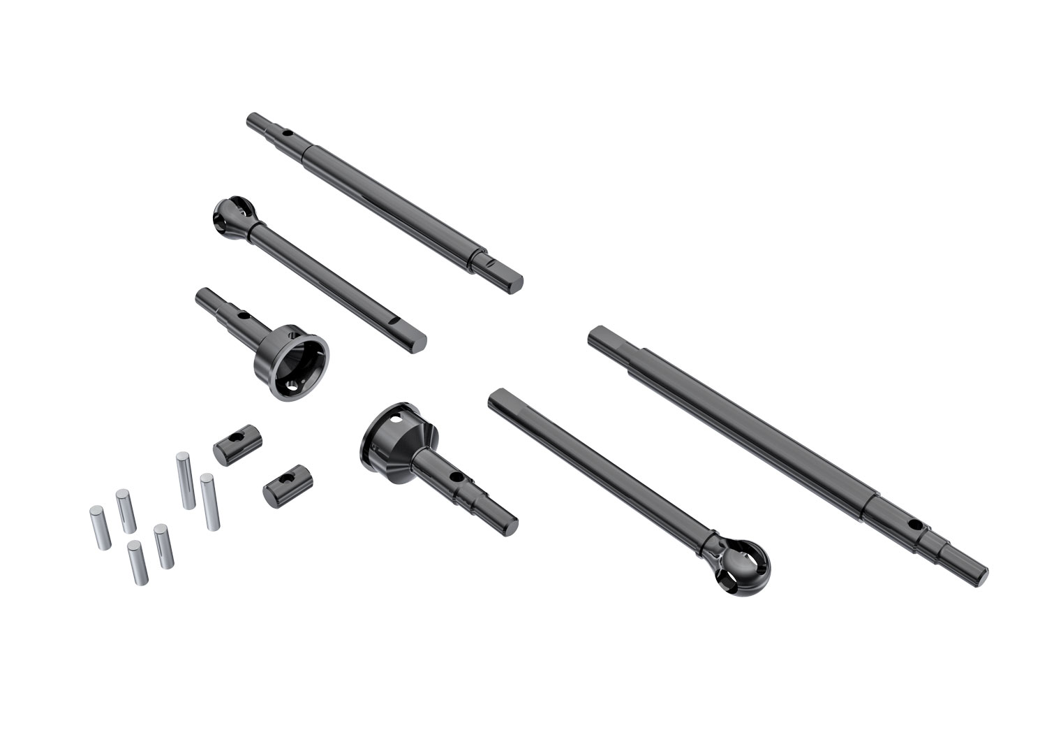 Traxxas 9756 Axle Shafts Front & Rear and Stub Axles Front TRX-4M